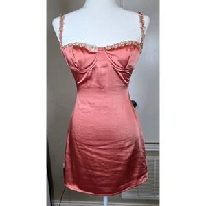 Princess Polly Kenzie Mini Dress Floral Embroidered Size 4